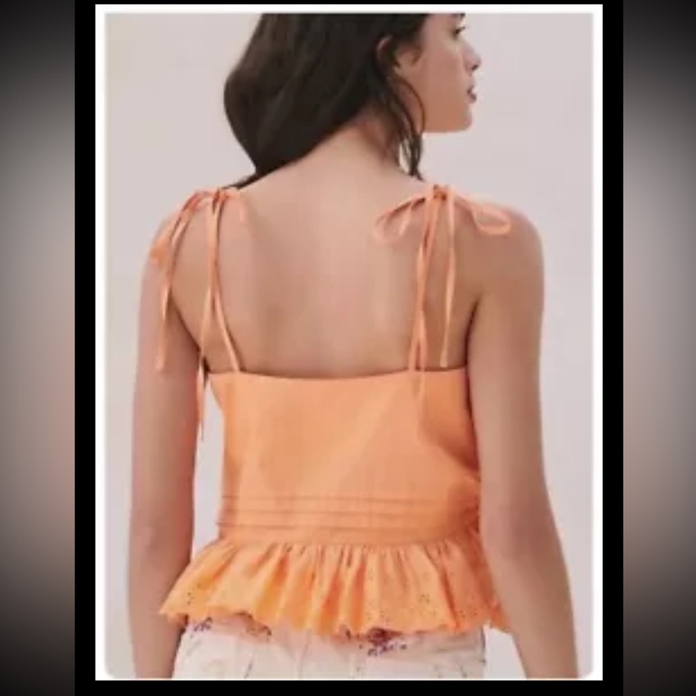 Anthropologie Tank Top Josephine Mare Mare Lg Eyelet Festival Beach Retro NWT - Picture 2 of 14